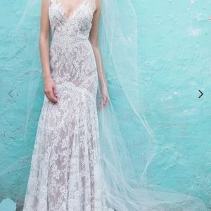 WToo Watters Kiefer Lace Wedding Dress with Veil